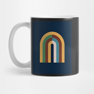 Colorblock rainbow - Mid century modern Mug